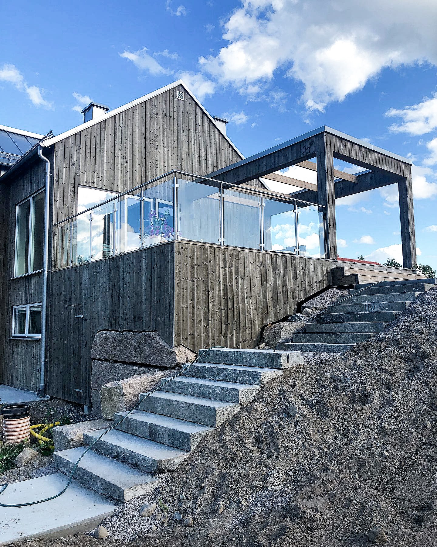 Rostfritt glasräcke