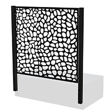 Svart dekorativ skärm med mönster