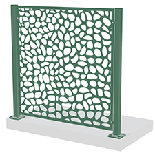 Grön dekorativ vägg med mönster