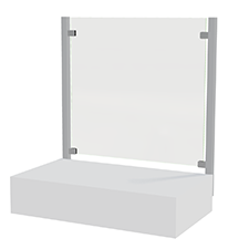 Transparent glas med aluminiumram