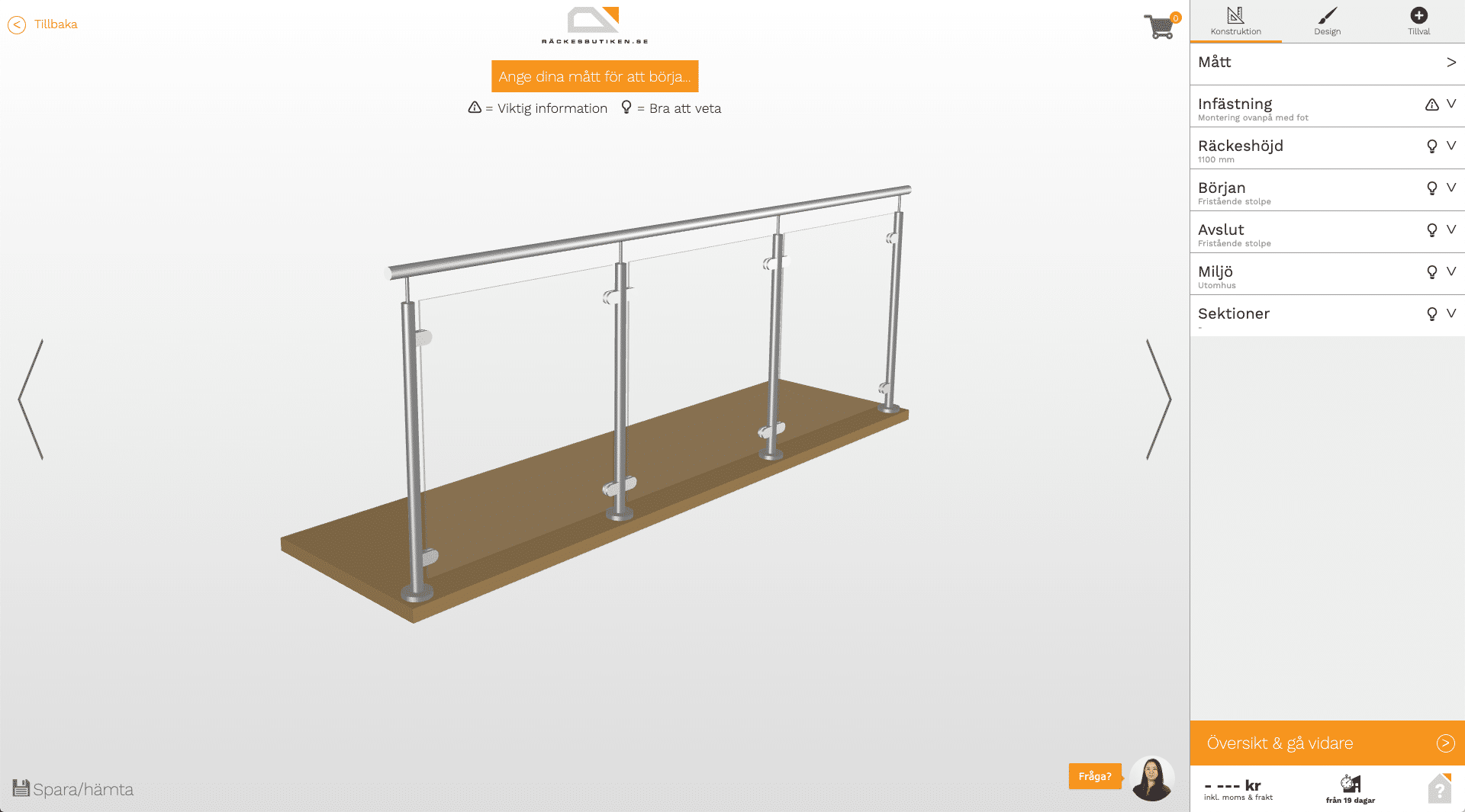 Skärmdump av konfiguratorn