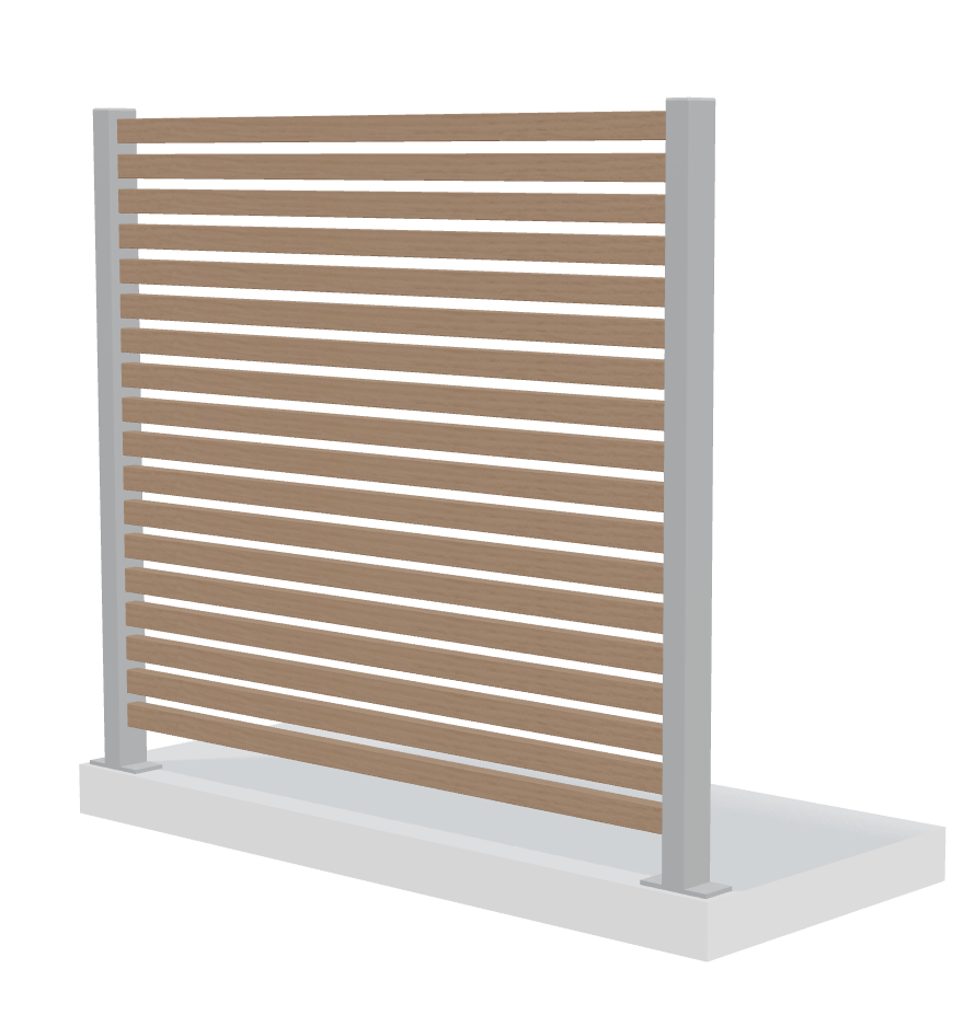 Verto vit hörnstolpe med grå hörnanslutning för handledare i vinkel.